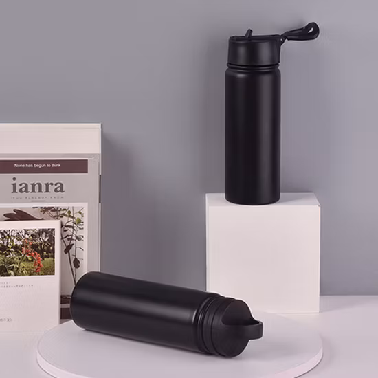 Frascos térmicos isolados para bebidas esportivas, chá, aço inoxidável, quente e frio, portátil, hidro aqua, com tampa de rosca