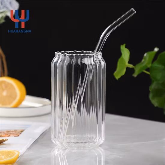 Copo de palha listrado da moda por atacado Xícara de café Copo de suco de leite