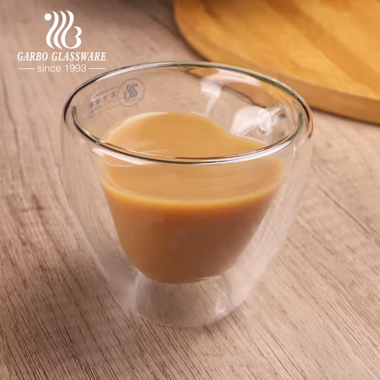 Canecas de café de vidro de parede dupla, canecas de chá de vidro, canecas de café de vidro, copos de chá, caneca de café com leite, canecas transparentes,