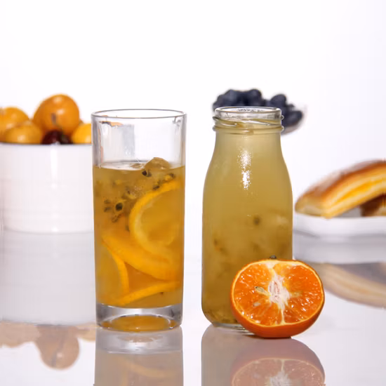 Copo americano gelado, suco, bebida gelada, café da manhã, copo de leite